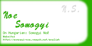 noe somogyi business card
